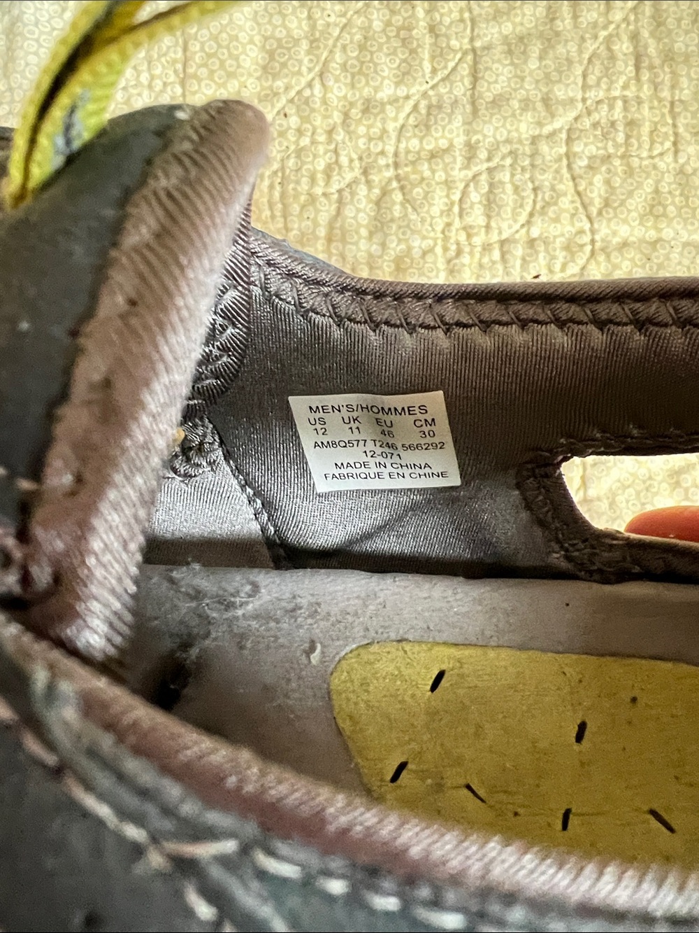 The North Face Men's Gray and Yellow Closed-Toe Hydrotrak Sandals - Picture 10 of 11